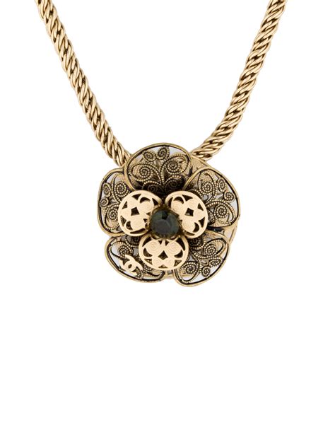 chanel pink flower necklace|chanel camellia necklace for sale.